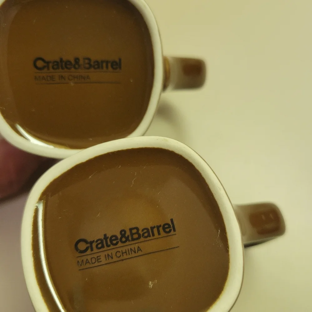Set of 2 CRATE AND BARREL Espresso Cups